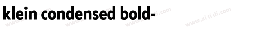 klein condensed bold字体转换